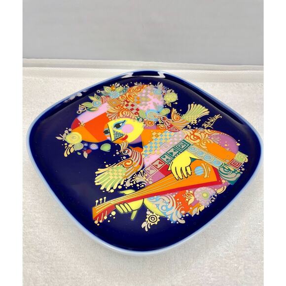 Bjorn Wiinblad Rosenthal Studio-Linie Wall Plate 1001 Nights Lute Player